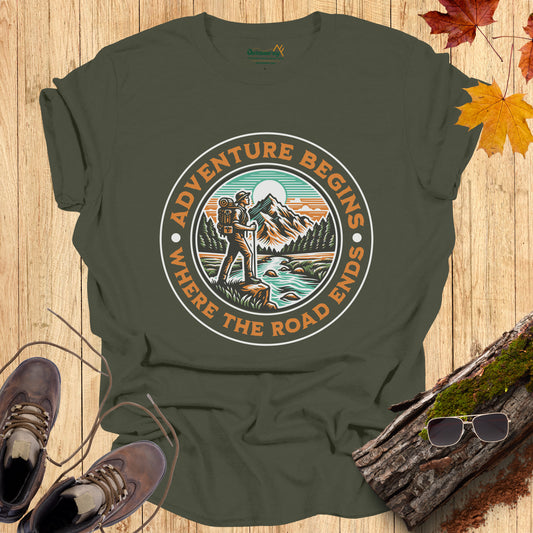 Where the Road Ends Adventure T-Shirt