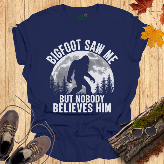 Bigfoot Saw Me Moon T-Shirt