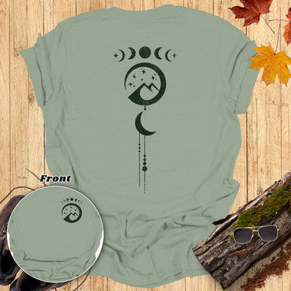 Celestial Mountain Moon Phases T-Shirt