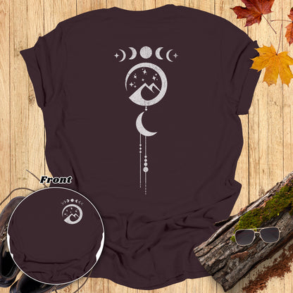 Celestial Mountain Moon Phases T-Shirt