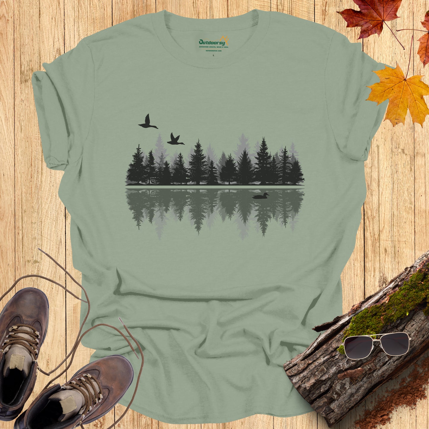 Serenity Lake Reflection T-Shirt