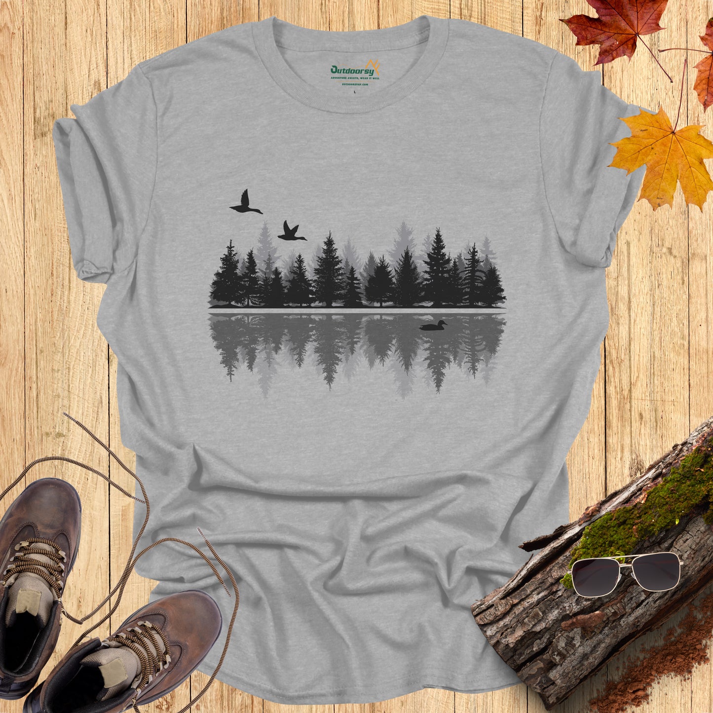 Serenity Lake Reflection T-Shirt