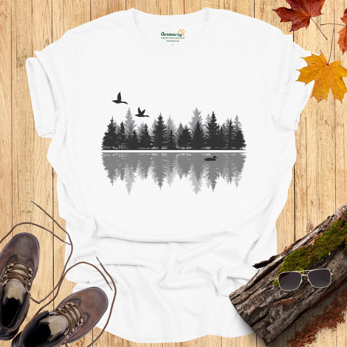 Serenity Lake Reflection T-Shirt