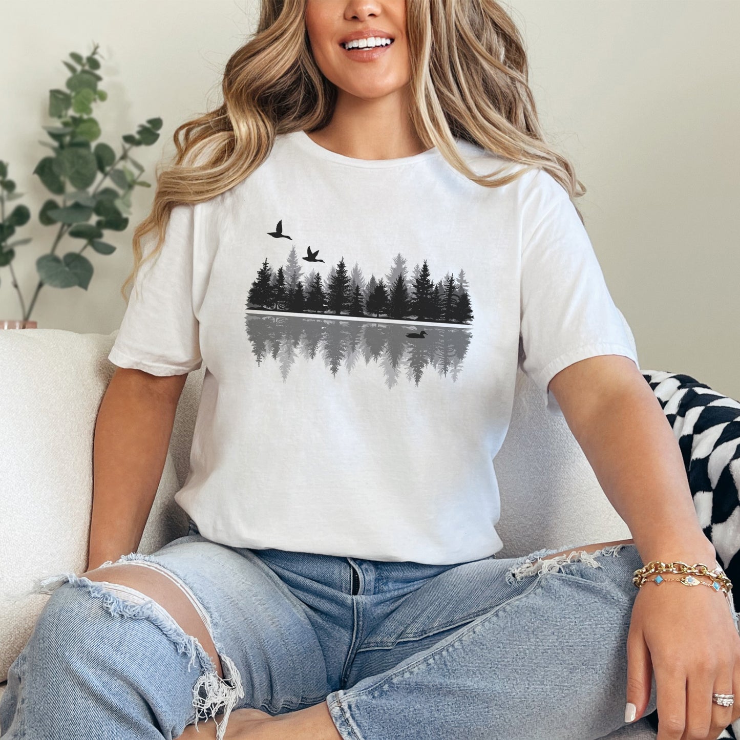 Serenity Lake Reflection T-Shirt