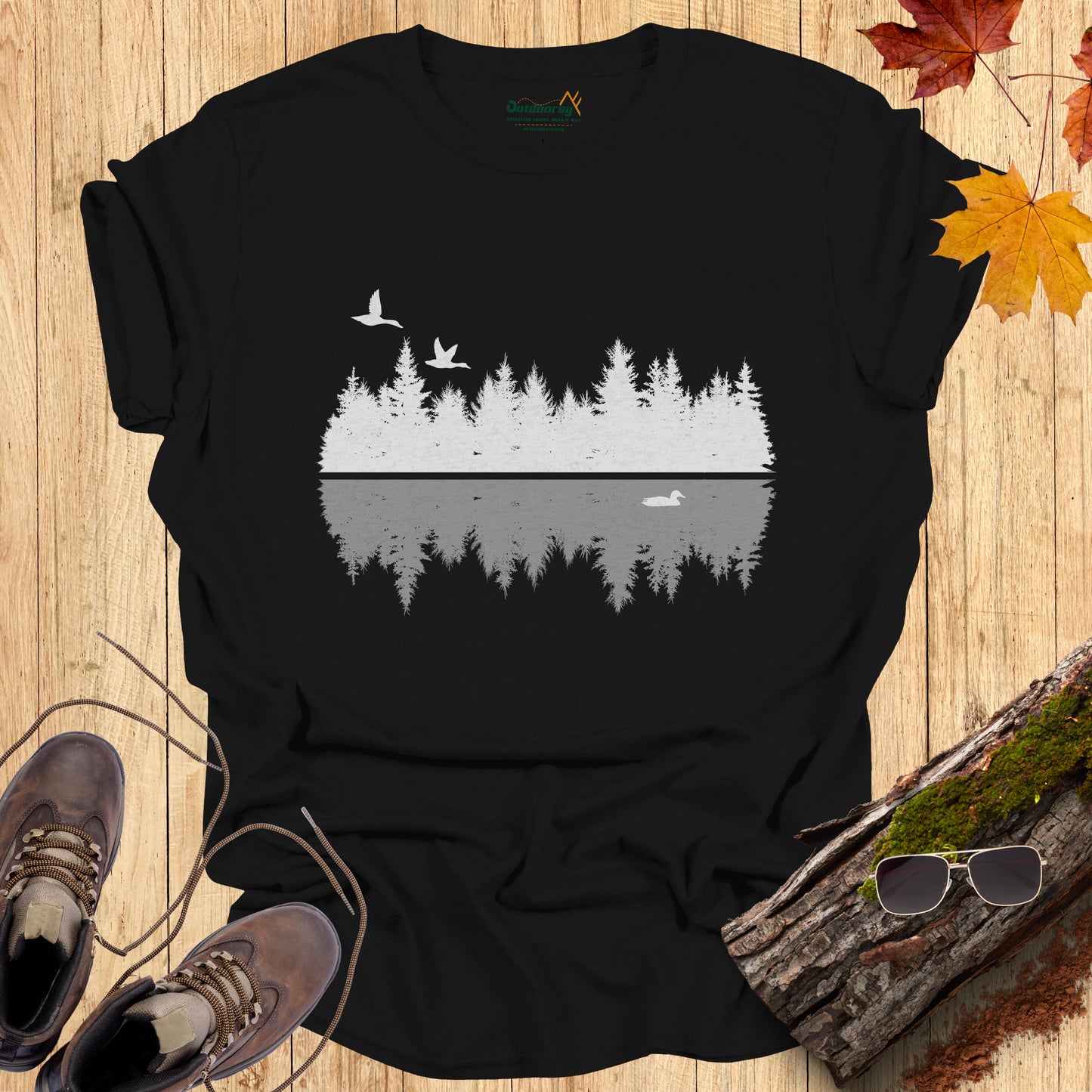 Serenity Lake Reflection T-Shirt