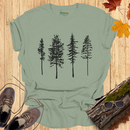 Evergreen Forest Silhouette T-Shirt