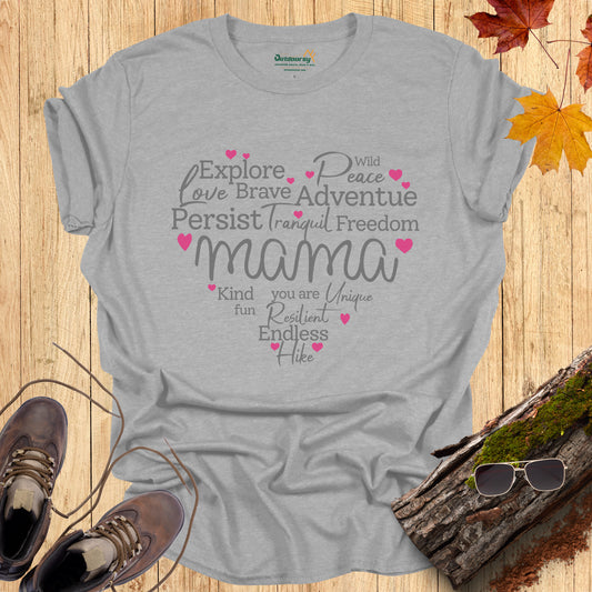 Adventure Mama Word Art T-Shirt